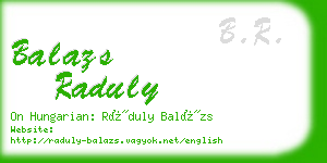 balazs raduly business card